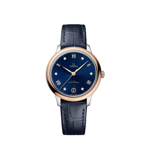 Uhrenarmband Omega 032Z016899 / 43423342053001 / 43413342053001 / De Ville Krokodilhaut Blau 16mm