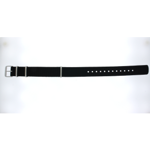 Uhrenarmband Seiko 4R35-05A0 / SRPG09J1 / L0LL011J0 Nylon Schwarz 20mm