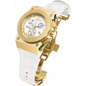 Uhrenarmband Invicta 5574.01 Leder Weiss