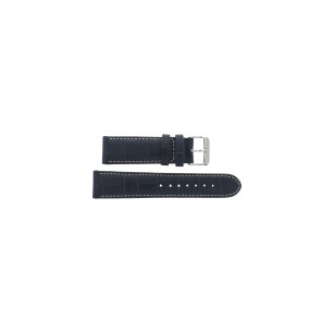Echt Leder Uhrenarmband dunkelblau kroko 20mm 61324