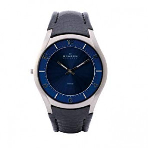 Uhrenarmband Skagen 619XXLTLN Leder Schwarz