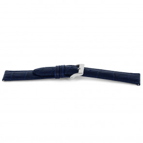 Uhrenarmband Universal F626 Leder Blau 18mm