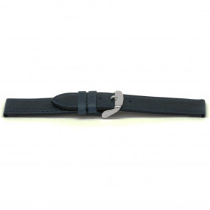 Uhrenarmband Universal I629 Leder Blau 24mm