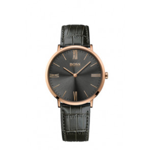 Uhrenarmband Hugo Boss HB-286-1-34-2894 / 659302705 / 2705 Leder Grau 20mm