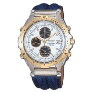 Uhrenarmband Seiko 7T32-7C40-SDW612P1-	SDW612P6 Leder Blau