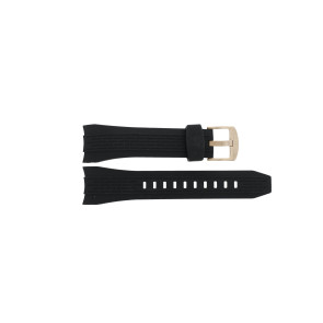 Uhrenarmband Seiko SNAE14J1 / 7T62-0KM0 Kunststoff Schwarz 26mm