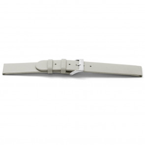 Uhrenarmband Universal E819 Leder Grau 16mm