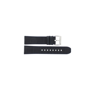 Uhrenarmband Universal 83619-06-22-C / + Lugs Leder/Kunststoff Blau 22mm