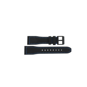 Uhrenarmband Universal 83644-0106-22-C Leder Schwarz 22mm