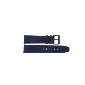 Uhrenarmband Universal 83740-06-22-Z Leder/Textil Blau 22mm