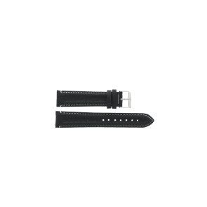 Uhrenarmband Universal 890.01.22 Leder Schwarz 22mm