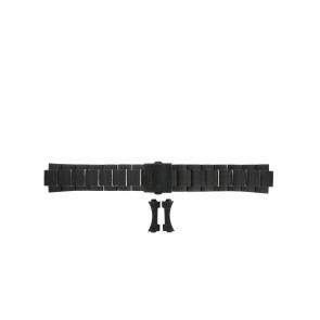 Uhrenarmband Seiko SSB179P1 / 8T67-00A0 / M0HB627N0 Stahl Schwarz 22mm