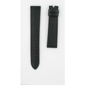 Uhrenarmband Omega X0016626 / 1660020 / 97511064 Leder Schwarz 18mm