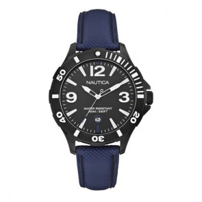 Uhrenarmband A13025G Leder Blau 20mm