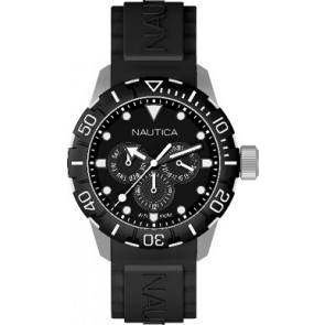 Uhrenarmband Nautica A13643G Kunststoff Schwarz