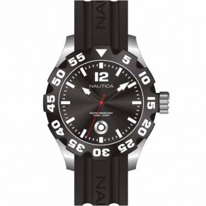 Uhrenarmband Nautica A15019G Kautschuk Schwarz 24mm