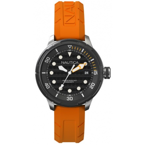 Uhrenarmband Nautica A16598G Kautschuk Orange 22mm
