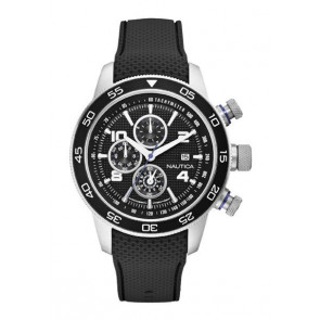 Uhrenarmband Nautica A20101G Silikon Schwarz 22mm