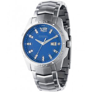 Uhrenarmband Fossil AM4117 Rostfreier Stahl Anthrazitgrau 22mm