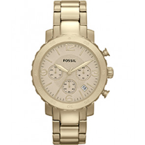 Uhrenarmband Fossil AM4422 Rostfreier Stahl Vergoldet 22mm