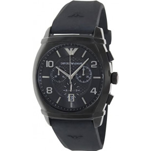 Uhrenarmband Armani AR0349 Kautschuk Schwarz 24mm