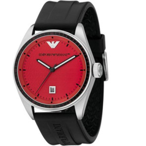 Uhrenarmband Armani AR0599 Kautschuk Schwarz