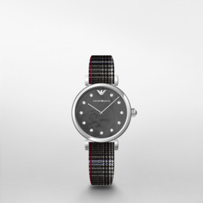 Uhrenarmband Armani AR11343 Nylon Grau 12mm