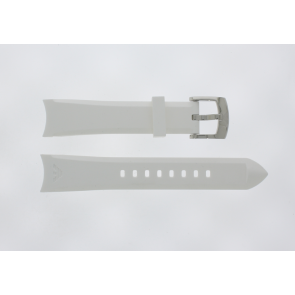 Uhrenarmband Armani AR1433 Silikon Weiss 18mm