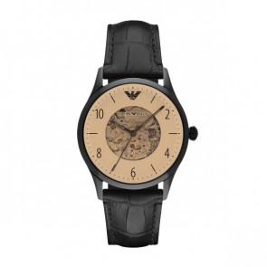 Uhrenarmband Armani AR1923 Leder Schwarz 22mm