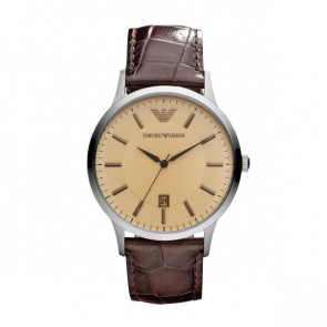 Uhrenarmband Armani AR2427 Leder Braun 22mm