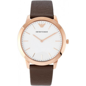Uhrenarmband Armani AR2487 Leder Braun 20mm