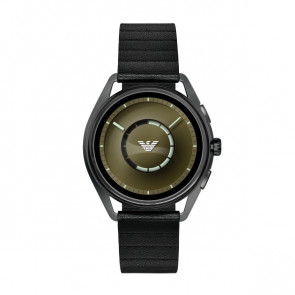 Uhrenarmband Armani ART5009 Leder Schwarz 20mm