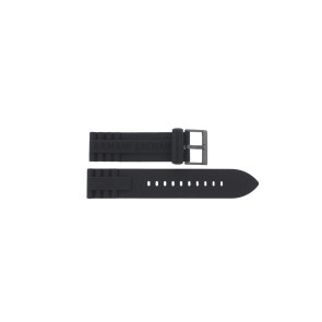Armani Uhrenarmband AX-1212 Silikon Schwarz 22mm 