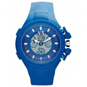 Uhrenarmband Armani Exchange AX1282 Silikon Blau