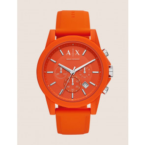 Uhrenarmband Armani Exchange AX1336 Kautschuk Orange