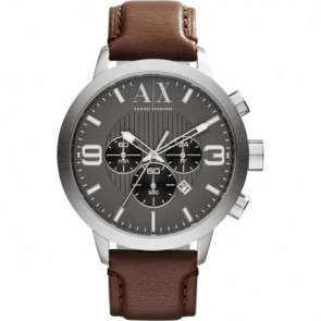Uhrenarmband Armani Exchange AX1360 Leder Braun 20mm