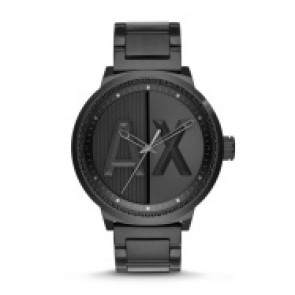 Uhrenarmband Armani AX1365 Stahl Schwarz 20mm
