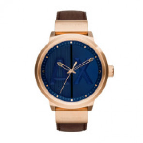 Uhrenarmband Armani AX1367 Leder Braun 22mm