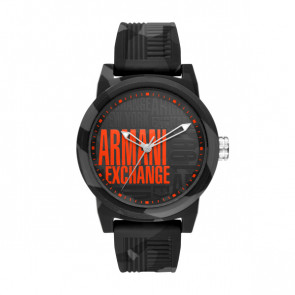 Uhrenarmband AX1441 Silikon Schwarz 22mm