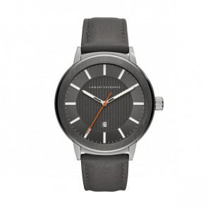 Uhrenarmband Armani Exchange AX1462 Leder Grau 22mm