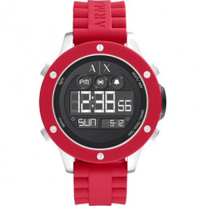 Uhrenarmband Armani Exchange AX1563 Silikon Rot 22mm