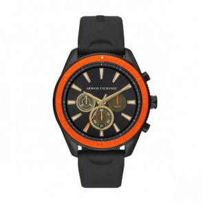 Uhrenarmband AX1821 Silikon Schwarz 22mm