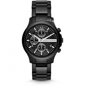 Uhrenarmband Armani Exchange AX2141 Stahl Schwarz 20mm