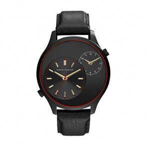 Uhrenarmband Armani Exchange AX2168 Leder Schwarz 22mm