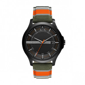 Uhrenarmband Armani Exchange AX2198 Leder/Textil Mehrfarbig 22mm