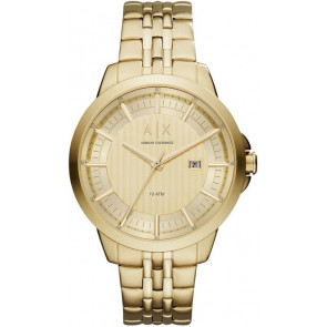 Uhrenarmband Armani Exchange AX2267 Stahl Vergoldet 20mm