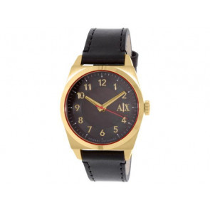 Uhrenarmband Armani Exchange AX2306 Leder Schwarz 22mm