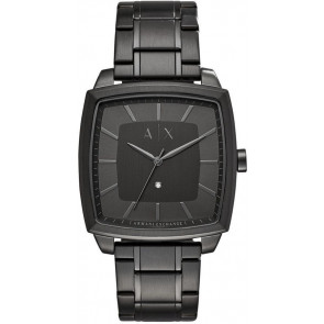 Uhrenarmband Armani Exchange AX2361 Stahl Schwarz 22mm