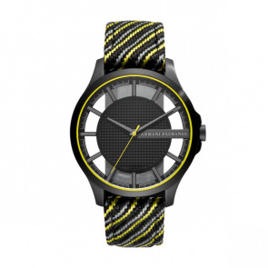 Uhrenarmband Armani Exchange AX2402 Leder/Textil Mehrfarbig 22mm