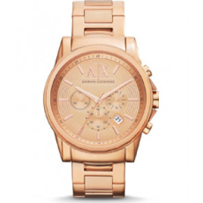 Uhrenarmband Armani Exchange AX2502 Rostfreier Stahl Rosé 22mm